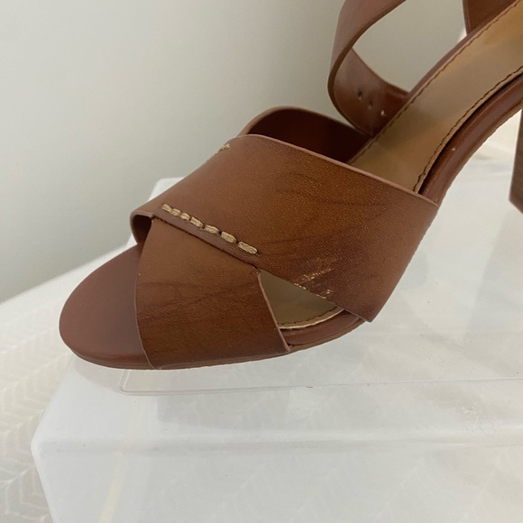 Crown Vintage Women’s Light Brown Open Toe Heel Size US7 - Picture 7 of 7